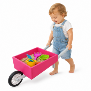 Just For Kids Pink and Grey Kiddies Wheelbarrow