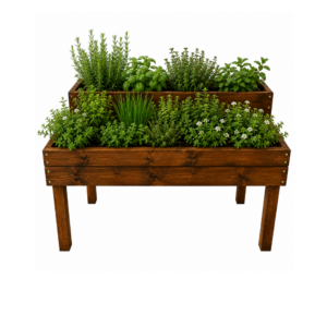 Standing Varnished Planter Box with drainage