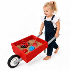 Just For Kids Red and Grey Kiddies Wheelbarrow